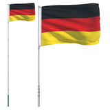 VidaXL Flagge mit Fahnenmast Deutschland 5,5 m Aluminium