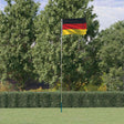 VidaXL Flagge mit Fahnenmast Deutschland 5,5 m Aluminium