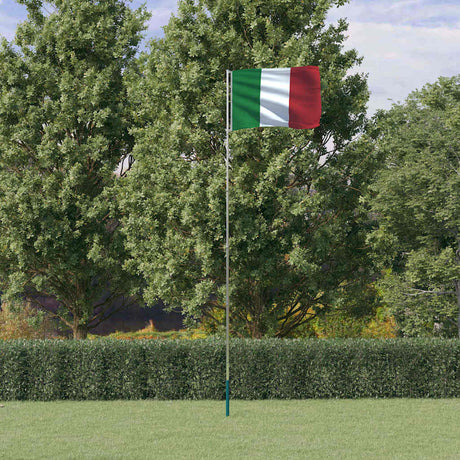 VidaXL Flagge mit Fahnenmast Italien 5,55 m Aluminium