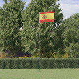 VidaXL Flagge mit Fahnenmast Spanien 5,55 m Aluminium