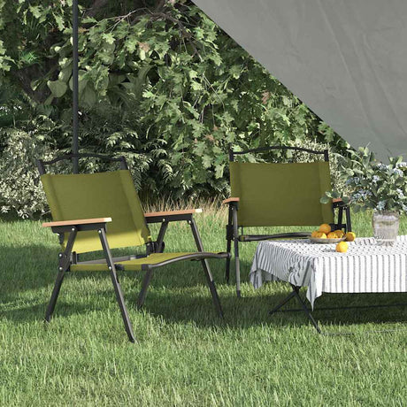 Vidaxl campingstoelen 2 st 54x43x59 cm oxford stof groen
