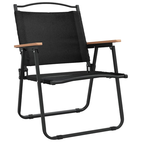 Vidaxl campingstoelen 2 st 54x55x78 cm oxford stof zwart