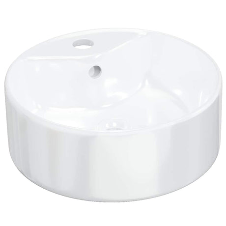 Vidaxx Waschbecken 40x14,5 cm rund aus Keramik weiß