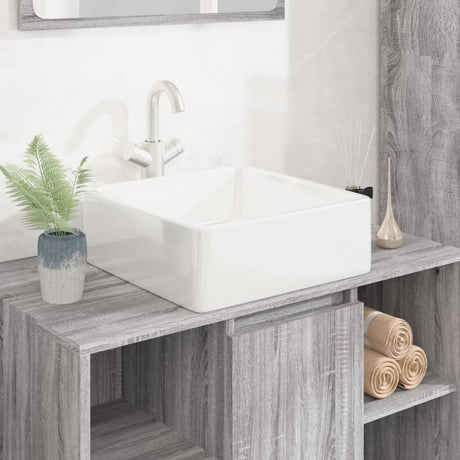 Vidaxx Waschbecken 37x37x13 cm quadratisch aus Keramik weiß