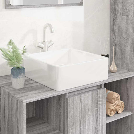Vidaxx Waschbecken 37x37x13 cm quadratisch aus Keramik weiß