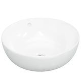 Vidaxx Waschbecken 44x17 cm rund aus Keramik weiß