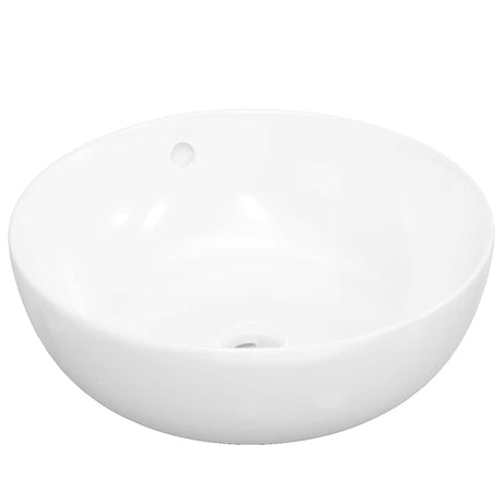 Vidaxx Waschbecken 44x17 cm rund aus Keramik weiß