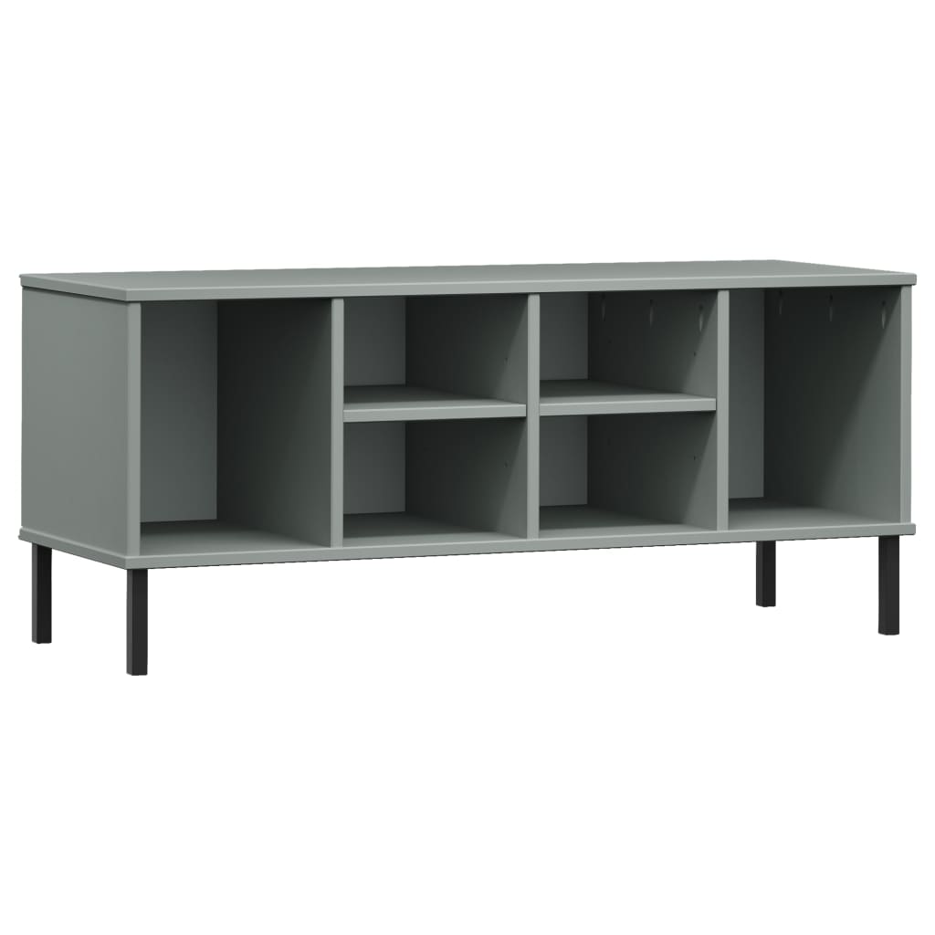 VidaXL Schuhregal mit Metallbeinen Oslo 106x35x45 cm Kieferngrau