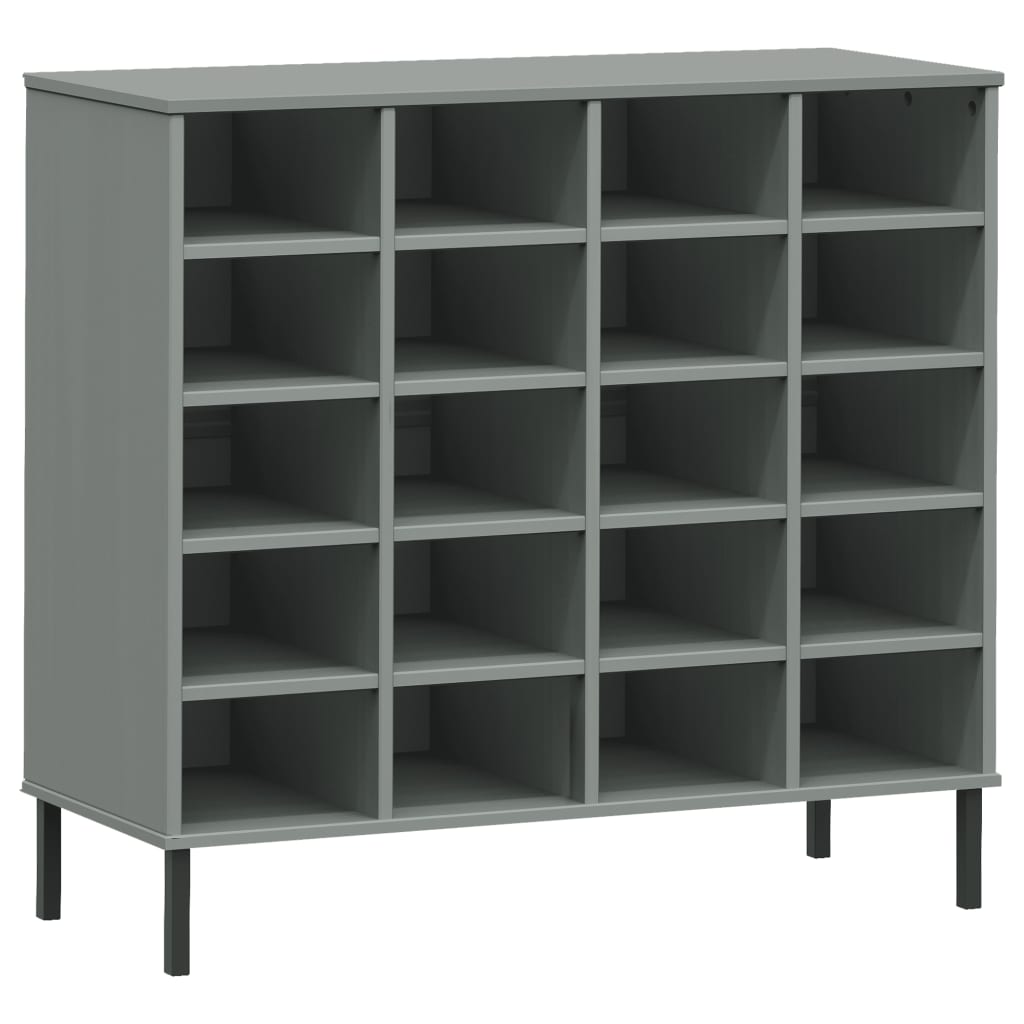 Vidaxx Schuhregal mit Metallbeinen Oslo 95x35x86 cm Kieferngrau