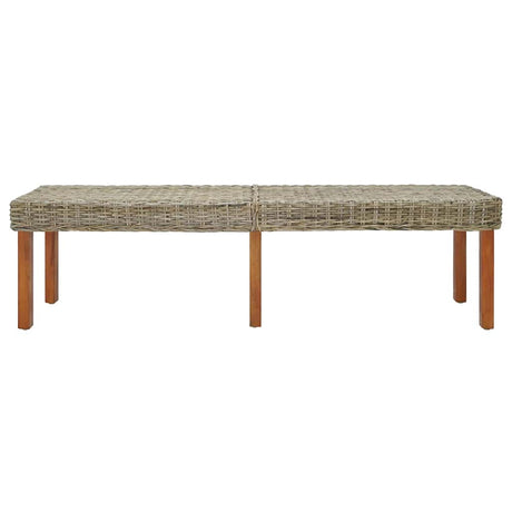 Vidaxl bank naturel 160 x 35 x 45 cm massief mango hout