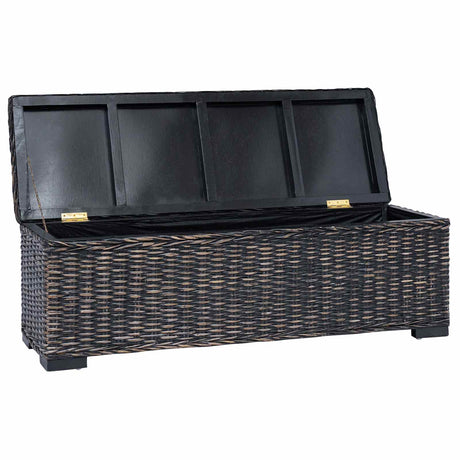 Vidaxl opbergbox zwart 110 x 35 x 35 cm