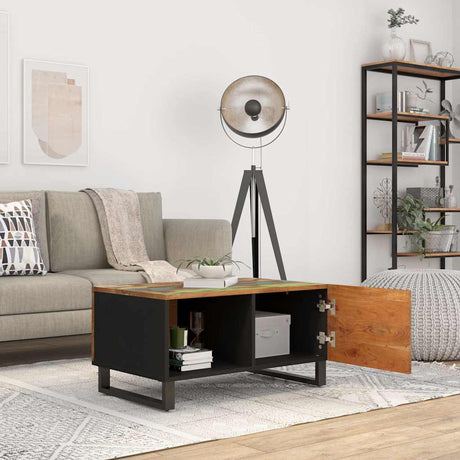 Vidaxl salontafel 80x50x40 cm massief gerecycled hout en bewerkt hout
