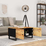 Vidaxl salontafel 80x50x40 cm massief mangohout en bewerkt hout