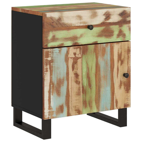 Vidaxl nachtkastje 50x33x60 cm massief gerecycled hout en bewerkt hout