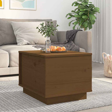 Vidaxl salontafel 40x50x35 cm massief grenenhout honingbruin