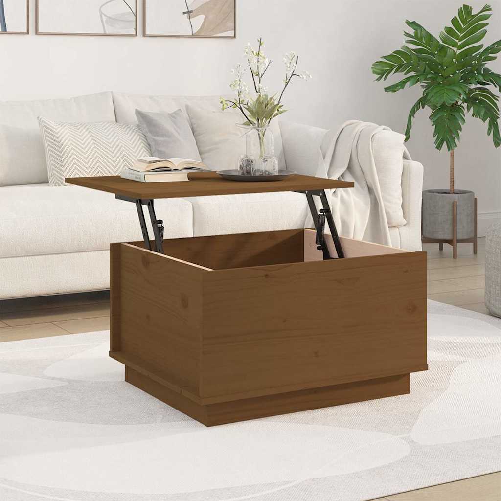 Vidaxl salontafel 60x50x35 cm massief grenenhout honingbruin