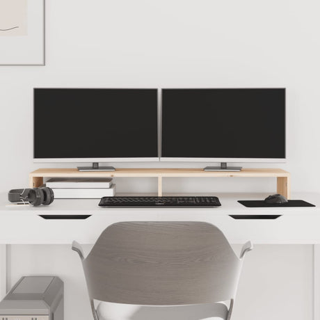 Vidaxxl Monitorständer 100x27x10 cm massives Kiefernholz