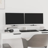 VidaXL Monitorständer 100x27x10 cm massives Kiefernholz weiß