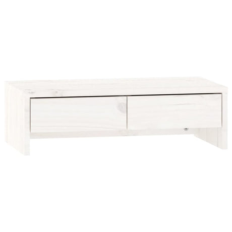 Vidaxx Monitorständer 50x27x15 cm massives Kiefernholz weiß