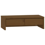 Vidaxxl Monitorständer 50x27x15 cm massives Kiefernholz honigbraun