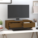 Vidaxxl Monitorständer 50x27x15 cm massives Kiefernholz honigbraun