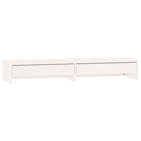 Vidaxx Monitorständer 100x27x15 cm massives Kiefernholz weiß