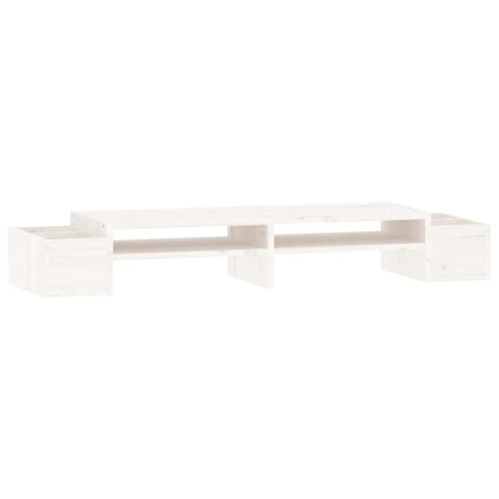 Vidaxx Monitorständer 100x27,5x15 cm massives Kiefernholz weiß