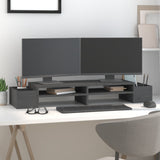Vidaxx Monitorständer 100x27,5x15 cm massives Kiefernholz grau