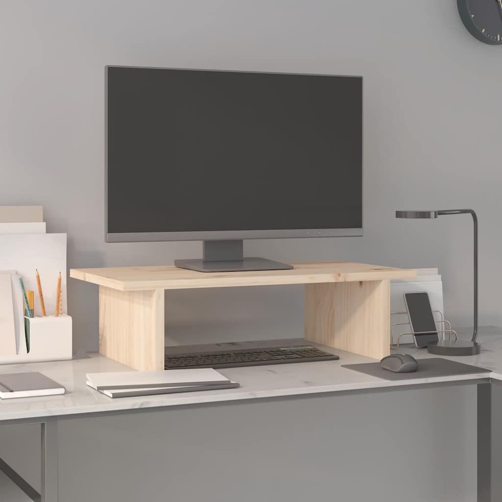 Vidaxxl Monitorständer 50x27x15 cm massives Kiefernholz