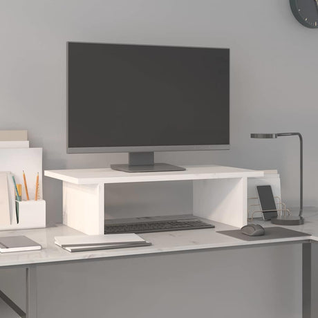 Vidaxx Monitorständer 50x27x15 cm massives Kiefernholz weiß