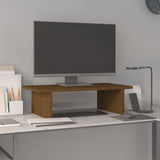 VidaXL Monitorständer 50x27x15 cm massives Kiefernholz honigbraun