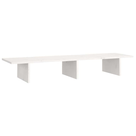 Vidaxx Monitorständer 100x27x15 cm massives Kiefernholz weiß