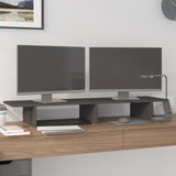 Vidaxx Monitorständer 100x27x15 cm massives Kiefernholz grau