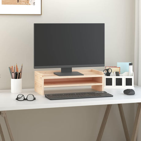 Vidaxxl Monitorständer 50x24x16 cm massives Kiefernholz
