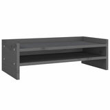 Vidaxx Monitorständer 50x24x16 cm massives Kiefernholz grau