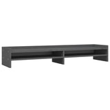 VidaXL Monitorständer 100x24x16 cm massives Kiefernholz grau