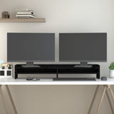 Vidaxxl Monitorständer 100x24x16 cm massives Kiefernholz schwarz