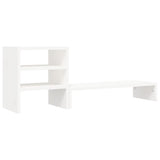Vidaxx Monitorständer 81x20x30 cm massives Kiefernholz weiß