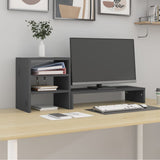 VidaXL Monitorständer 81x20x30 cm massives Kiefernholz grau