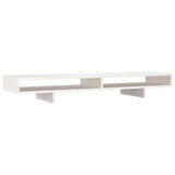 VidaXL Monitorständer 100x27x14 cm massives Kiefernholz weiß