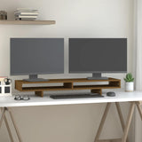 Vidaxxl Monitorständer 100x27x14 cm massives Kiefernholz honigbraun