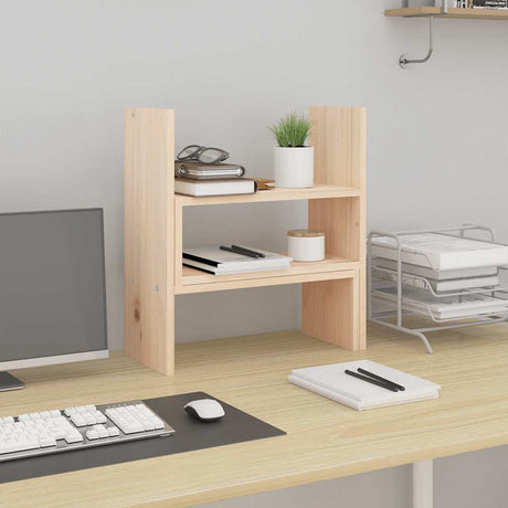 Vidaxxl Monitorständer (39-72) x 17 x 43 cm aus massivem Kiefernholz