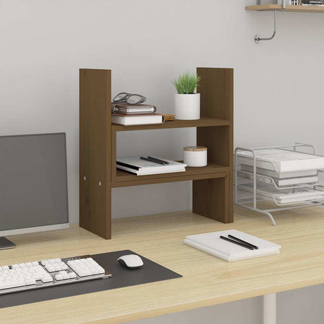 Vidaxxl Monitorständer (39-72)x17x43 cm Kiefernholz honigbraun