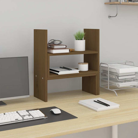 Vidaxxl Monitorständer (39-72)x17x43 cm Kiefernholz honigbraun