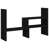 VidaXL Monitorständer (39-72)x17x43 cm massives Kiefernholz schwarz