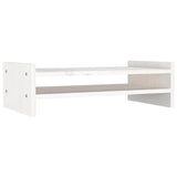 Vidaxx Monitorständer 50x27x15 cm massives Kiefernholz weiß