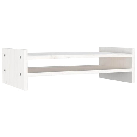 Vidaxx Monitorständer 50x27x15 cm massives Kiefernholz weiß