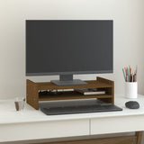 Vidaxxl Monitorständer 50x27x15 cm massives Kiefernholz honigbraun