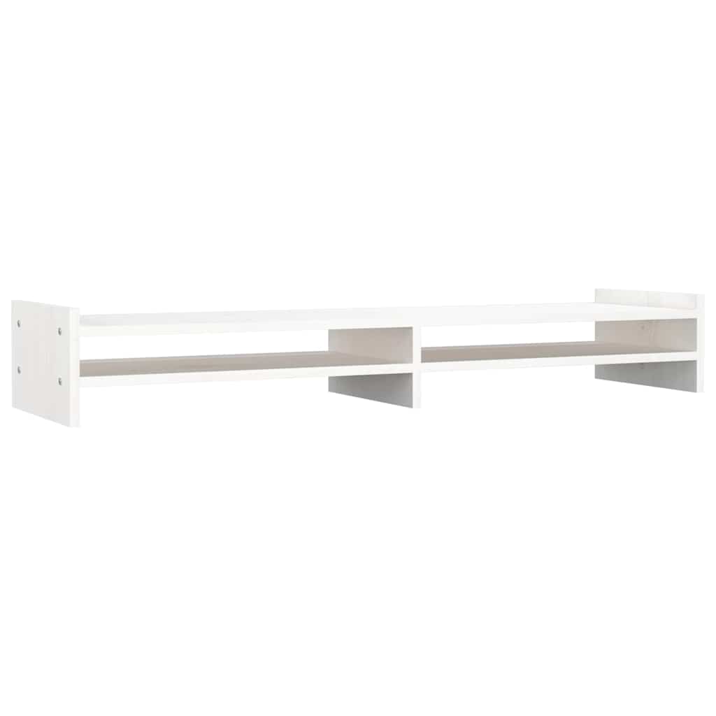 Vidaxx Monitorständer 100x27x15 cm massives Kiefernholz weiß