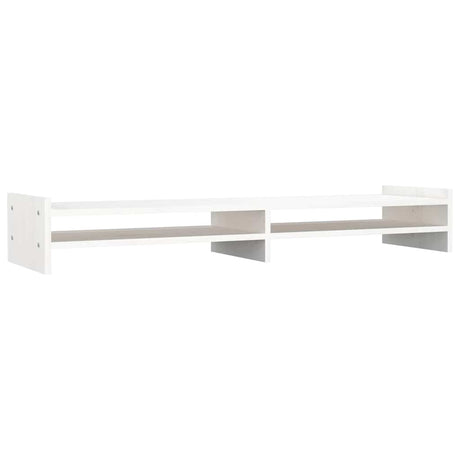 Vidaxx Monitorständer 100x27x15 cm massives Kiefernholz weiß